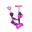 Детский самокат с родительской ручкой Bambi SC20139 колеса PU со светом Розовый - миниатюра 1