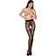Колготки з відкритим доступом Passion контрастна подвійна резинка Tiopen 015 Black 1/2 (20 den) - мініатюра 3