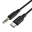 Аудіокабель BOROFONE BL18 Type-C silicone digital audio conversion cable Black - мініатюра 1