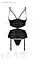 Корсет з відкритими грудьми Passion JANNIES CORSet XXL/XXXL black стрінги в наборі - мініатюра 7