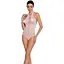 Бодистокинг с декольте Passion BS088 white имитация корсетной шнуровки One size - миниатюра 1