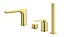 Смеситель для ванны Kohlman Experience Brushed Gold на борт ванны QB244E-GDB Золотой - миниатюра 1