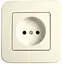 Розетка без заземлення VIKO Rollina кремовий (90421007) - мініатюра 1