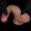 Фалоімітатор Dual Layered Silicone Cock 7" 18 см (коричневий) - мініатюра 8