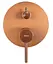 Душова система Rea Lungo brushed copper + BOX прихованого монтажу REA-P8809, Теплий захід сонця - мініатюра 5