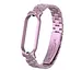 Ремешок для фитнес-браслета Boorui для Xiaomi Mi Band 5 и 6 металлический розовый - миниатюра 1