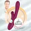 Вібратор з підігрівом силіконовий кролик Lilo для жінок 25 см комбінований бордовий - мініатюра 6