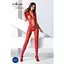 Бодистокинг Passion BS065 комбинезон крупная сетка S/M/L red - миниатюра 2
