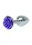 Металева анальна пробка Boss Jewellery Silver Plug Rose 9 см (фіолетовий) - мініатюра 2
