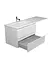 Тумба Мойдодир Unik 80-A Adam 140 L Білий підвісна з крилом над пральною машиною Білий - мініатюра 3