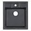 Кухонна мийка Lidz 460x515/200 BLA-03 (LIDZBLA03460515200), Чорний - мініатюра 1