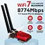 Мережева карта PCI-E Fenvi FV-BE8800 Wi-Fi 7 тридіапазонний адаптер модуль Bluetooth 5.4 Black Red (19127) - мініатюра 4
