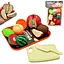 Продукты на липучке JQ 912-2, 8 элементов, овощи, фрукты, поднос, дощечка, нож, в пакете (6974726400878) - миниатюра 5