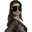 Маска на очі Feral Feelings - Blindfold Mask, натуральна шкіра, чорна - мініатюра 1