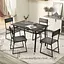Комплект меблів Costway Merax обідній стіл з стільцями в стилі Loft сірий - мініатюра 3