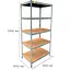 Металевий стелаж Emby Light Series (розмір 2100х900x600мм) 5 полиць ДСП до 100кг Оцинкований - мініатюра 2