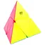 Кубик QiYi Пірамідка Рубіка 2x2 без наліпок (QiYi Pyraminix 2x2 color Stickerless) (0180) - мініатюра 1