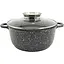 Казан - каструля A-Plus 1462 з мармуровим покриттям з подвійним дном з литого алюмінію для всіх плит з кришкою 5.2 л - мініатюра 1