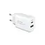 Мережевий зарядний пристрій ArmorStandart Poweraze 20W GaN Type-C + USB-A White (ARM87066) - мініатюра 1