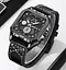 Часы мужские наручные классические Skmei 9330 (Черный с черным) - миниатюра 4