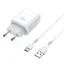 МЗП Hoco C72A Glorious 2.1A (1USB-A) + кабель USB to Type-C Білий - мініатюра 1