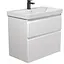 Тумба Мойдодир Fluffy 80-U з умивальником Vivace 80 Білий матовий - мініатюра 1