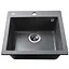 Гранітна мийка Globus Lux Aosta сiрий металiк 490x455мм-А0003 000023575, Сірий - мініатюра 2