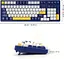 Механічна бездротова клавіатура Qisan USB Дротова клавіатура для гри Ледяно-блакитна світлодіодна клавіатура з підсвічуванням - мініатюра 4