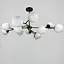 Чорна люстра із поворотними гілочками на 12 плафонів Line.F K 21/12 BK+WT new - мініатюра 1