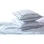 Комплект постільної білизни Ecotton Premium євро перкаль вишивка з синім кантом (25140) - мініатюра 1