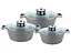 Набір каструль Zauberg алюміній мармурове покриття 3 пр 2.0/3.6/5.6 л сірий (YS80CSG) - мініатюра 1