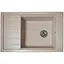 Гранітна кухонна мийка Romzha Patrat 78 Bezhvy (401) з крилом - мініатюра 1