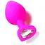 Силіконова анальна пробка з кристалом SKN-KSIL-07M (розмір M), Рожевий - мініатюра 2