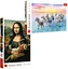 Набор Пазлы - (500 + 500 элм.) - "Лошади скачут по пляжу" + "Мона Лиза и дремлющий котенок" - миниатюра 1