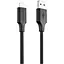 Кабель Proove Striped Silicone USB-A to Lightning 1m Black (CCSS00001101) [133335] - миниатюра 1
