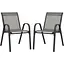 Комплект садових стільців Costway Patio з підлокітниками сірий - мініатюра 1