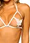 Комплект Leg Avenue Open cup bra and pearl panty White - мініатюра 3