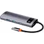 USB-хаб Baseus Metal Gleam Series 5 в 1 Multifunctional Gray (WKWG020013) [96294] - мініатюра 3