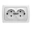Розетка подвійна з/з Carmen біла - мініатюра 1