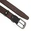 Ремінь чоловічий шкіряний зі строчкою коричневий SF-403 (125 см) - мініатюра 3