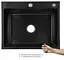 Кухонная мойка встроенная Lidz Handmade H6050HB Decor Black PVD Honeycomb 2,5/0,5 мм LDH6050BDECPVD48371 - миниатюра 2