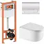 Набір Q-tap Nest 4 в 1 підвісний унітаз Taurus Ultra Quiet 490x360x380 + комплект інсталяції QT2433084EUQW46155 - мініатюра 1