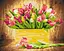 Картина за номерами на підрамнику Brushme Святкові тюльпани - мініатюра 1