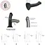Фалоімітатор Strap-On-Me Bendable Double Density S 17 см чорний - мініатюра 8