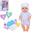 Лялька, 39 см, п’є-пісяє, сенсор на обличчі, звук, горщик, підгузок, пляшечка, соска, кубик (В асортименті) - мініатюра 1