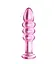 Анальна пробка LoveToy Glass Romance 5.5" 14 см (рожевий) - мініатюра 1