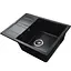 Гранитная мойка Mira ONZA черная для кухни устойчива к царапинам и чистящим средствам - миниатюра 4