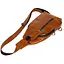 Мужской рюкзак слинг кожаный коньяк TARWA 27х18х5 см sum0028244 - миниатюра 6