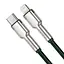 Кабель Baseus Cafule Metal Type-C to Lightning PD 20W (1m) green (CATLJK-A06) - мініатюра 2