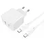 Сетевое зарядное устройство Hoco CS13A Ocean PD20W с кабелем Type-C Type-C белый - миниатюра 1